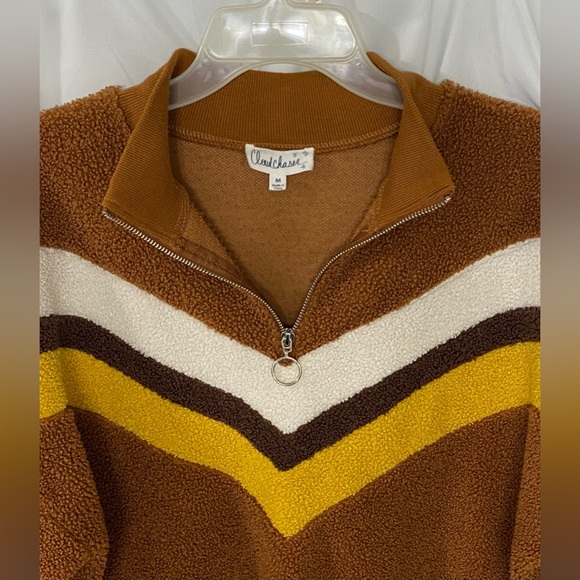 Oversized Retro Half Zip Fleece Sweater Size M - Picture 3 of 4